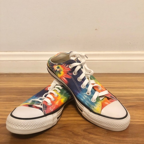 Converse All Stars Colorful Tie Dye low sneakers unisex size W 8 or M 6 - Picture 11 of 11